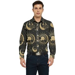 Star Colorful Christmas Abstract Men s Long Sleeve Shirt