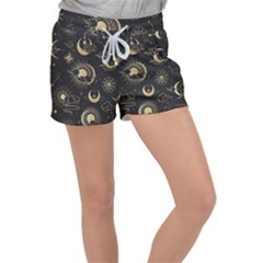 Star Colorful Christmas Abstract Women s Velour Lounge Shorts