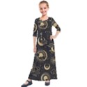 Star Colorful Christmas Abstract Kids  Quarter Sleeve Maxi Dress View1