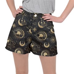 Star Colorful Christmas Abstract Women s Ripstop Shorts