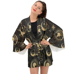 Star Colorful Christmas Abstract Long Sleeve Kimono