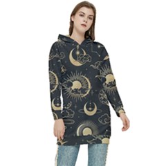 Star Colorful Christmas Abstract Women s Long Oversized Pullover Hoodie by Apen