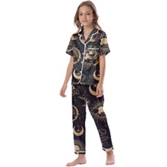 Star Colorful Christmas Abstract Kids  Satin Short Sleeve Pajamas Set by Apen