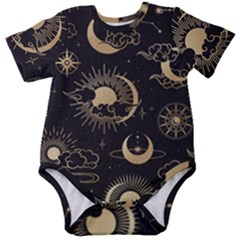 Star Colorful Christmas Abstract Baby Short Sleeve Bodysuit