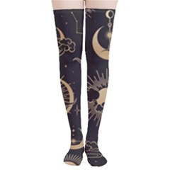 Star Colorful Christmas Abstract Thigh High Stockings by Apen