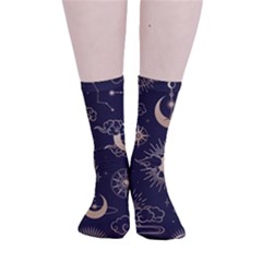 Star Colorful Christmas Abstract Smooth Crew Length Tube Socks by Apen