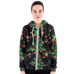 Christmas Star Jewellery Women s Zipper Hoodie