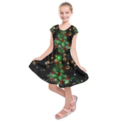 Christmas Star Jewellery Kids  Short Sleeve Dress by anzea