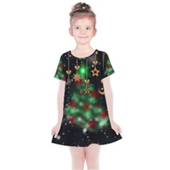 Christmas Star Jewellery Kids  Simple Cotton Dress by anzea