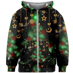 Christmas Star Jewellery Kids  Zipper Hoodie Without Drawstring