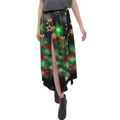 Christmas Star Jewellery Velour Split Maxi Skirt by anzea