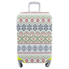 Christmas Star Flower Red Blue Luggage Cover (medium) by anzea