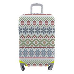 Christmas Star Flower Red Blue Luggage Cover (small) by anzea