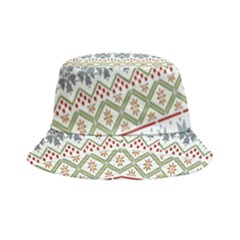 Christmas Star Flower Red Blue Bucket Hat by anzea