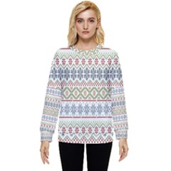 Christmas Star Flower Red Blue Hidden Pocket Sweatshirt by anzea