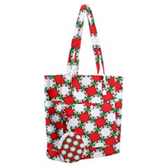 Christmas Star Red Green Everyday Shoulder Bag With Pouch Bag