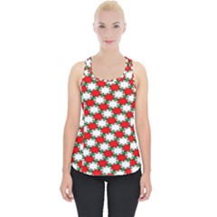 Christmas Star Red Green Piece Up Tank Top