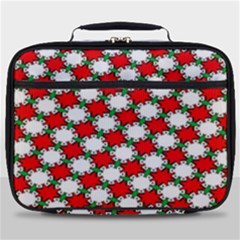 Christmas Star Red Green Full Print Lunch Bag