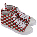 Christmas Star Red Green Women s Mid-Top Canvas Sneakers View3