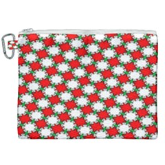 Christmas Star Red Green Canvas Cosmetic Bag (xxl)