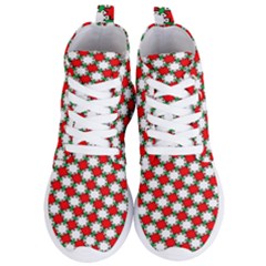 Christmas Star Red Green Women s Lightweight High Top Sneakers