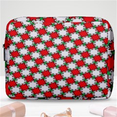 Christmas Star Red Green Make Up Pouch (large)