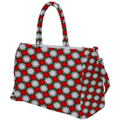 Christmas Star Red Green Duffel Travel Bag