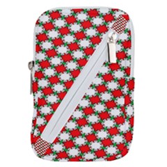 Christmas Star Red Green Belt Pouch Bag (small)