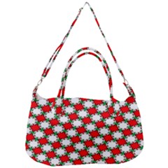 Christmas Star Red Green Removable Strap Handbag