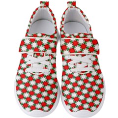 Christmas Star Red Green Men s Velcro Strap Shoes