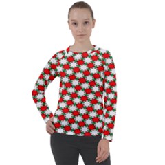 Christmas Star Red Green Women s Long Sleeve Raglan T-shirt