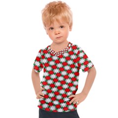 Christmas Star Red Green Kids  Sports T-shirt