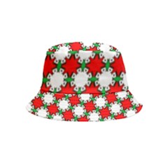 Christmas Star Red Green Bucket Hat (kids)