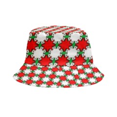 Christmas Star Red Green Inside Out Bucket Hat