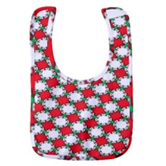 Christmas Star Red Green Baby Bib