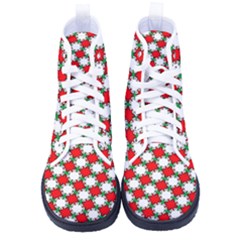 Christmas Star Red Green Men s High-top Canvas Sneakers