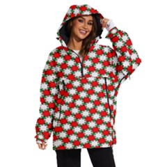 Christmas Star Red Green Women s Ski And Snowboard Waterproof Breathable Jacket