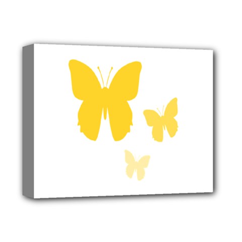 Yellow Butterfly Animals Fly Deluxe Canvas 14  X 11  (stretched) by anzea