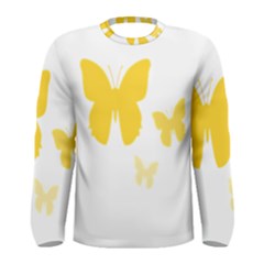 Yellow Butterfly Animals Fly Men s Long Sleeve T-shirt