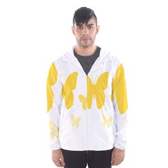 Yellow Butterfly Animals Fly Men s Hooded Windbreaker by anzea