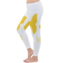 Yellow Butterfly Animals Fly Classic Winter Leggings View2