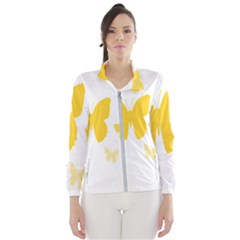 Yellow Butterfly Animals Fly Women s Windbreaker