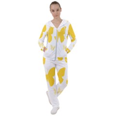 Yellow Butterfly Animals Fly Women s Tracksuit by anzea