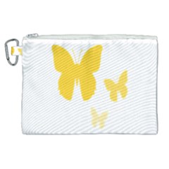 Yellow Butterfly Animals Fly Canvas Cosmetic Bag (xl)