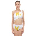 Yellow Butterfly Animals Fly Spliced Up Two Piece Swimsuit View1