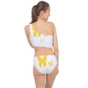 Yellow Butterfly Animals Fly Spliced Up Two Piece Swimsuit View2