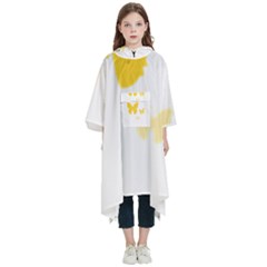 Yellow Butterfly Animals Fly Kids  Hooded Rain Ponchos by anzea