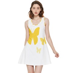 Yellow Butterfly Animals Fly Inside Out Reversible Sleeveless Dress