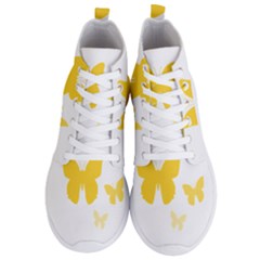 Yellow Butterfly Animals Fly Men s Lightweight High Top Sneakers