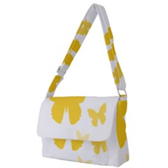 Yellow Butterfly Animals Fly Full Print Messenger Bag (s) by anzea